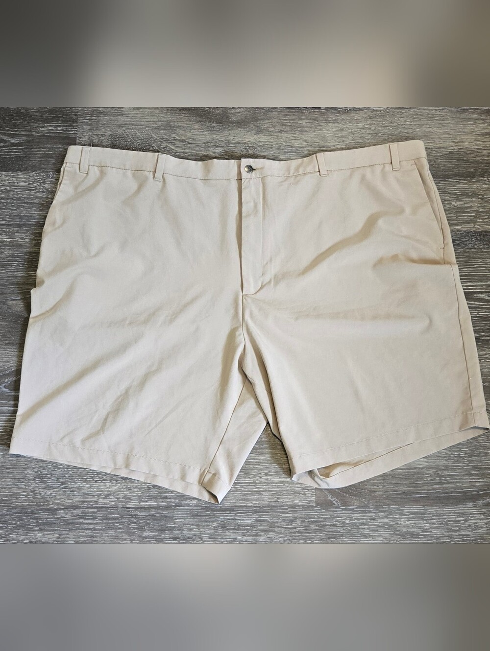 Callaway Men's Beige Flat-Front Golf Shorts, Plus Size